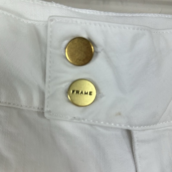 Frame Denim White Le Hardy Crop Flare Jeans 25 - Picture 6 of 10